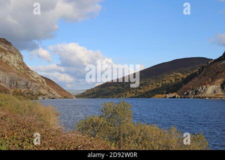 Caban Coch Reservoir, Elan Valley, Rhayader, Radnorshire, Powys, Wales, Great Britain, United Kingdom, UK, Europe Stock Photo