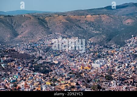 View over Guanajuato City, Guanajuato State, Mexico Stock Photo