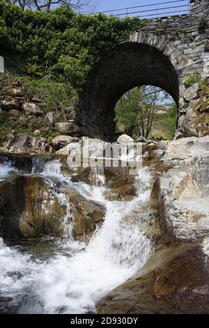 Miner's Bridge, Coppermines  Valley, Coniston, Lake District Stock Photo