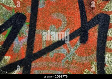 Multi-colored painted wall. Abstract detail Stock Photo