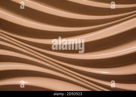 Wavy background. Interior wall decoration. 3D interior wall panel pattern. white background of abstract waves. Stock Photo