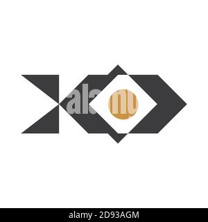 Initial letter ko logo or ok logo vector design template Stock Vector