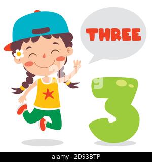 Concept Of Multi Colored Cartoon Numbers Stock Vector