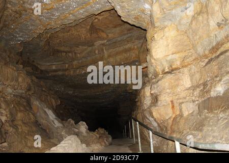 Inside the Mystery Cave in Preston, Minnesota. Stock Photo