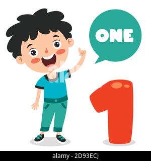 Concept Of Multi Colored Cartoon Numbers Stock Vector