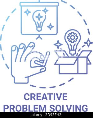 Creative problem solving concept icon Stock Vector