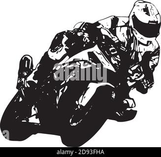 Motorcycle icon or sign. Vector black silhouette of bike or motorcycle. Stock Vector