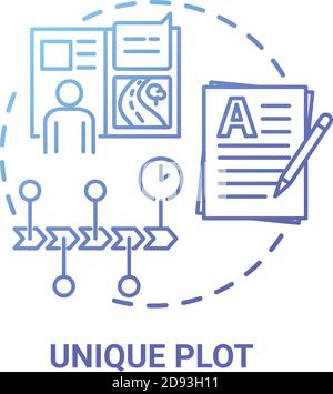Unique plot concept icon Stock Vector