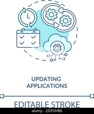 Updating applications concept icon Stock Vector