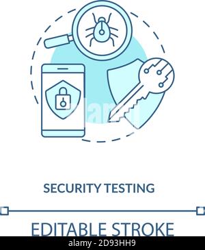 Security testing concept icon Stock Vector
