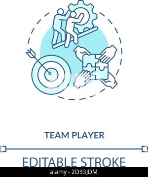 Team player concept icon Stock Vector
