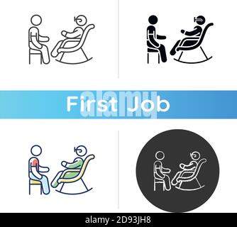 Senior citizen socializer linear icon Stock Vector Image & Art - Alamy