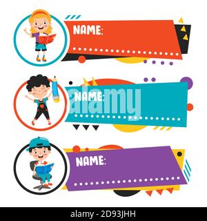Name s For Cartoon School Children Stock Vector Image Art Alamy