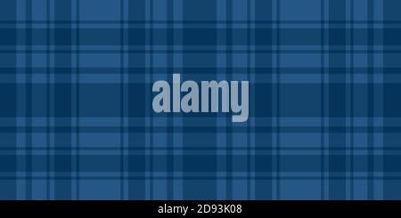 Blue Cage lumberjack seamless pattern. Wide stripes horizontal background. Vector stock checkered abstract backdrop. Trend Merry Christmas and New Stock Vector