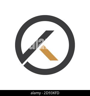 Initial letter ko logo or ok logo vector design template Stock Vector