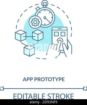 App prototype concept icon Stock Vector