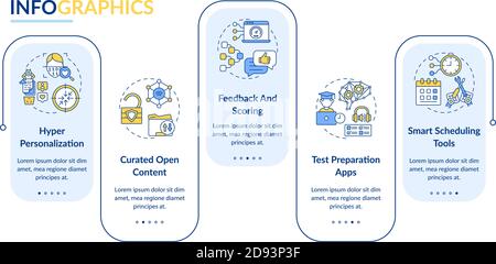 AI in education vector infographic template Stock Vector