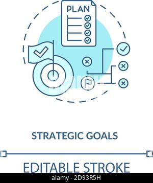Strategic goals concept icon Stock Vector