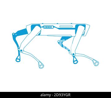 SPOT Robot Dog vector flat graphic illustration. Stock Vector