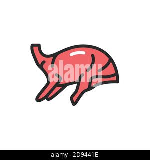 Lamb carcass color line icon. Pictogram for web page, mobile app, promo. Stock Vector