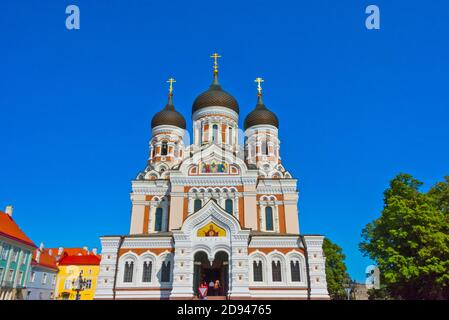Alexander Nevsky Cathedral in the old town, Tallinn, Estonia Stock Photo