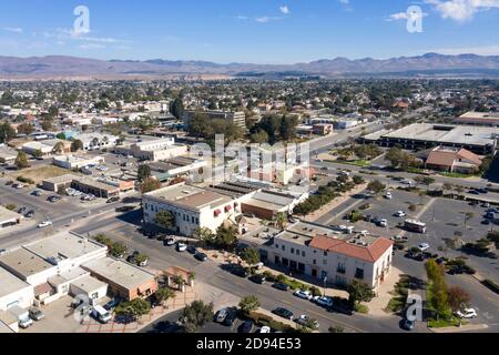 Aerial views above downtown Santa Maria, California