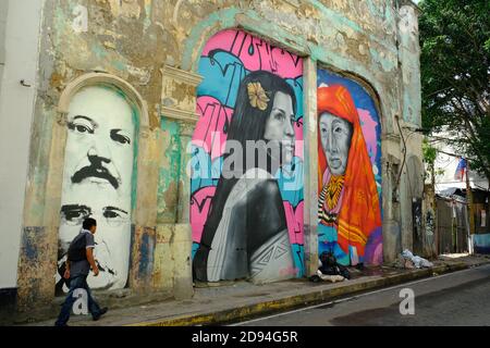 Panama City - Street art wall paintings Stock Photo