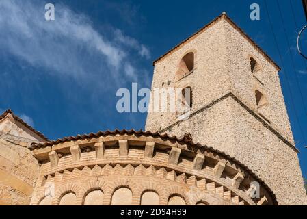 romanic church of Santiago in Sepulveda, Spain Stock Photo