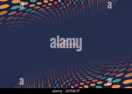 Abstract of circle tech design pattern of technology mesh cover background. Use for ad, poster, artwork, template design, print. illustration vector Stock Vector