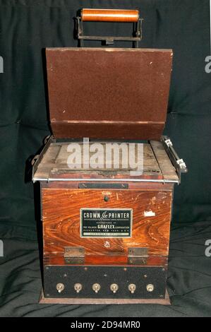 Vintage Graflex Crown contact printer for making photographs from large negatives. St Paul Minnesota MN USA Stock Photo