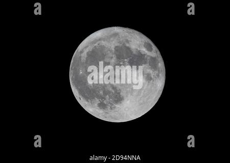 full moon, Oct 31, 2020  at British Columbia Canada; north american Stock Photo