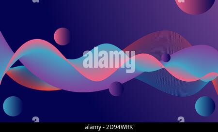 Abstract modern smooth color light waves background Stock Vector