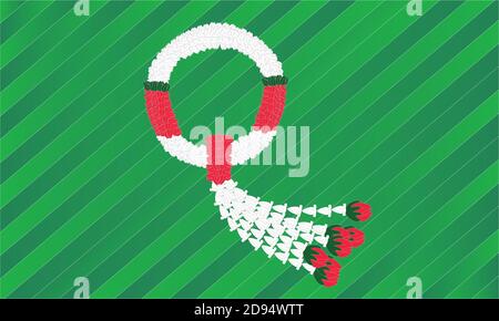 White and Red Jasmine fresh flower garland Stock Vector