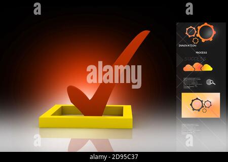 3d multi use check box with check Stock Photo - Alamy