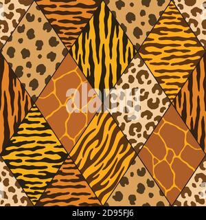 Abstract diamond animal print. Vector illustration pattern for surface, t shirt design, print, poster, icon, web, graphic designs. Stock Vector