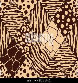 Abstract diamond animal print. Vector illustration pattern for surface, t shirt design, print, poster, icon, web, graphic designs. Stock Vector