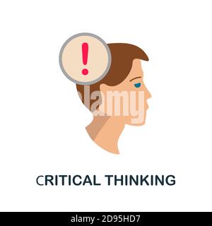 Critical Thinking icon. Monochrome simple critical Thinking icon for templates, web design and infographics Stock Vector