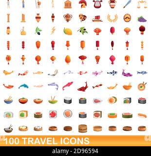 100 Asia icons set, cartoon style Stock Vector Image & Art - Alamy