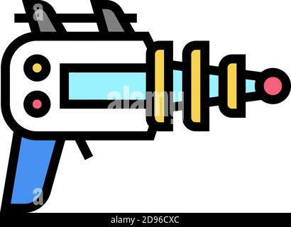 futuristic weapon geek color icon vector illustration Stock Vector