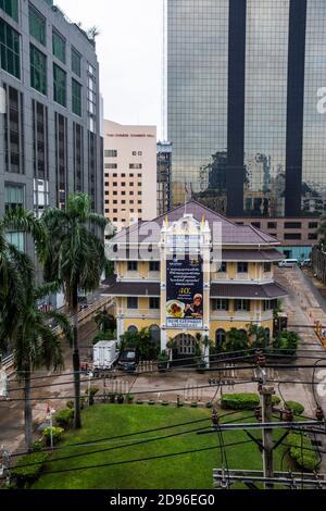 The Blue Elephant is a famous restaurant and cooking school popular with tourists who visit Bangkok. Stock Photo