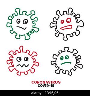 coronavirus covid-19 cartoon design Stock Vector