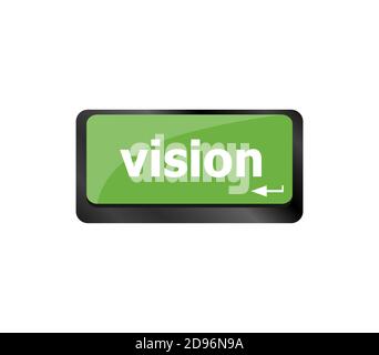 business vision concept with key on computer keyboard Stock Photo