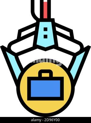 robot arm hold case color icon vector illustration Stock Vector Image ...