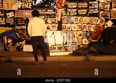 Washington, DC, USA. 2nd Nov, 2020. Election Eve Night Downtown Washington, DC on November 2, 2020. Credit: Mpi34/Media Punch/Alamy Live News Stock Photo