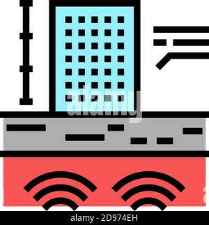 natural disasters building modeling color icon vector illustration Stock Vector