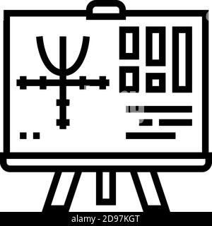 graphics geek line icon vector illustration sign Stock Vector