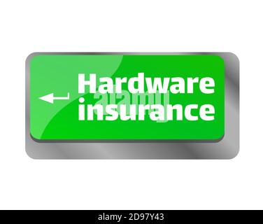 Hardware insurance . Close up of keyboard, enter computer key. Stock Photo
