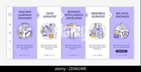 Careers in AI onboarding vector template Stock Vector