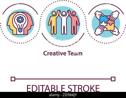 Creative team concept icon Stock Vector