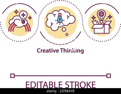 Creative thinking concept icon Stock Vector